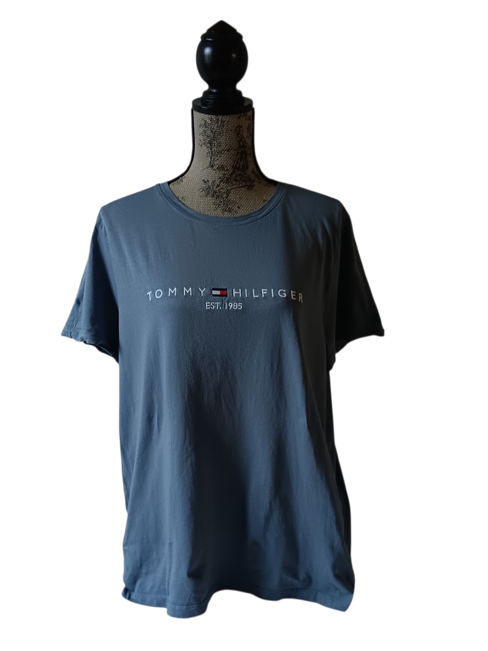 Tommy Hilfiger Slate Blue Logo Crewneck Tee